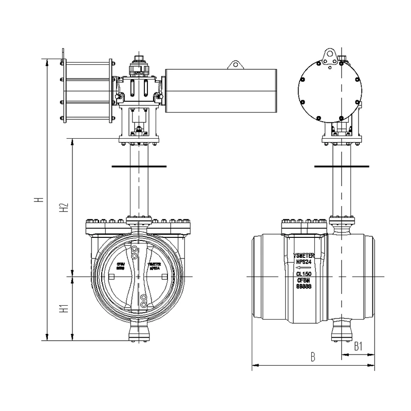 Van bướm nhập b&ecirc;n ZSHSED c&oacute; lỗ cống